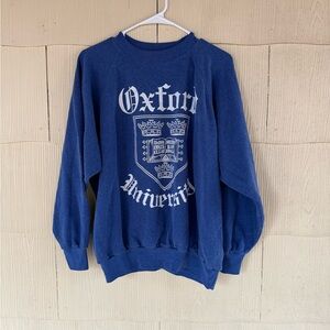 Vintage Oxford University Blue Sweatshirt
